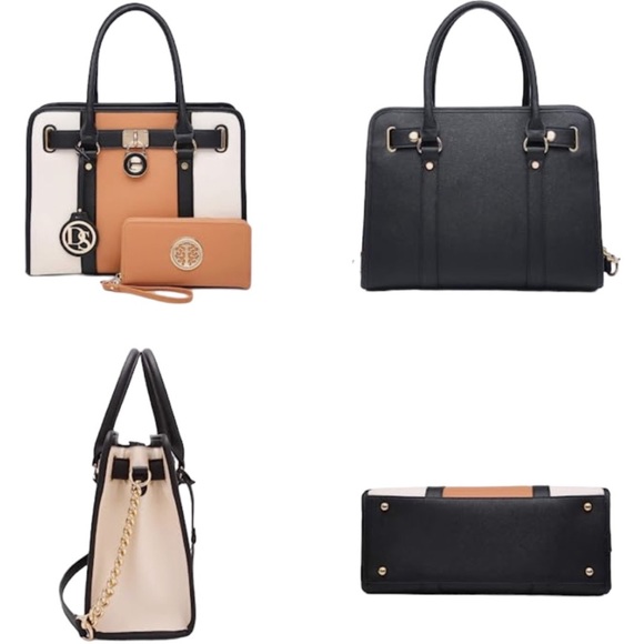 SOLD SOLD SOLD NWT D/S Designs Multi Neutral Tone Shoulder Bag Satchel Wallet - Picture 8 of 10